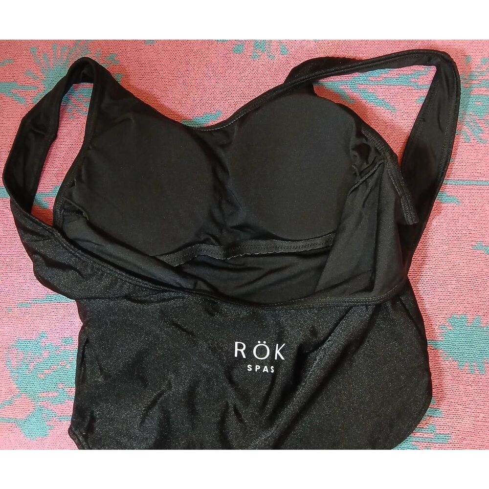 Rok spas womens small nylon black swimsuit bathing suit strudy strong one piece - Picture 5 of 8